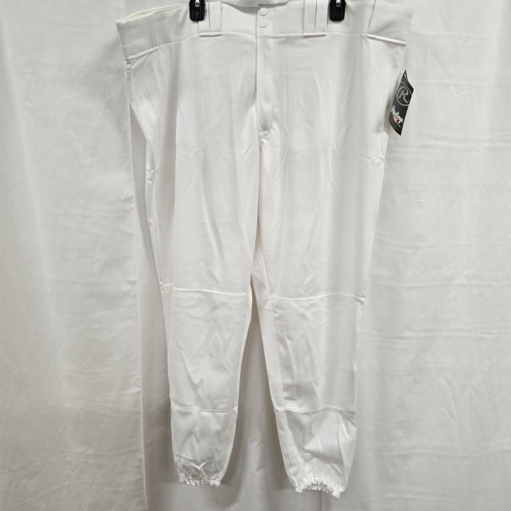 Rawlings Mens White Baseball Pants RBBP350-W-92 XXL Athletic Trousers‎ NWT